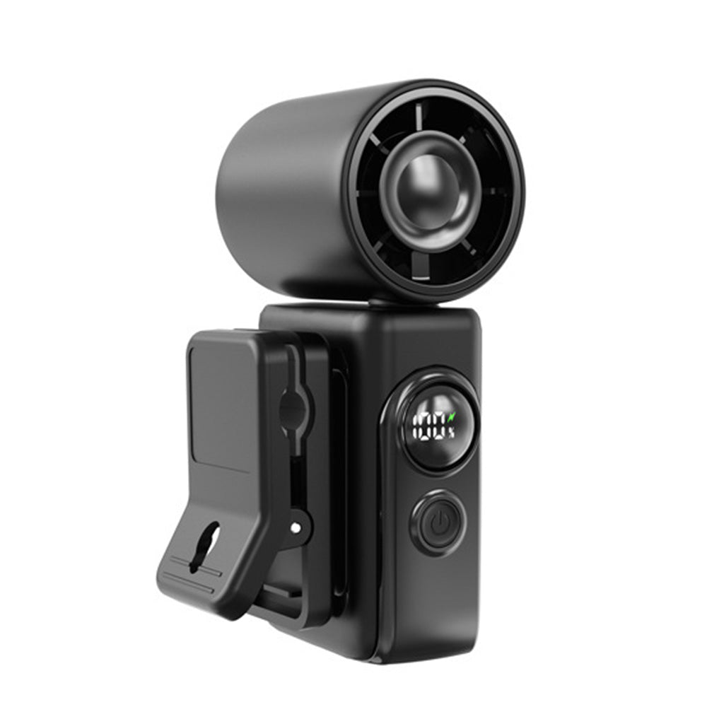 Clip On Handheld Turbo Fan with LED Display 4 Speeds and 180 Degree Tilt