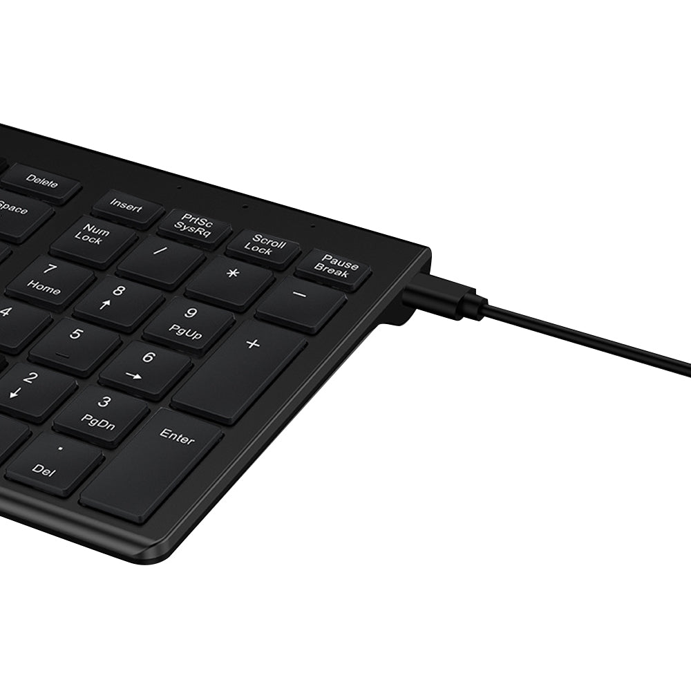 2.4G Ultra-Thin Rechargeable Bluetooth Wireless Keyboard Compatible with Multi-Device