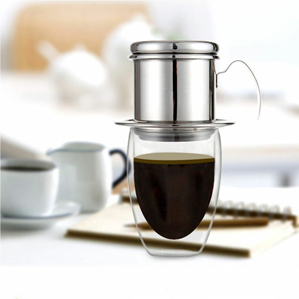 304 Stainless Steel Vietnamese Drip Coffee Pot Infuser for Home Filter Maker