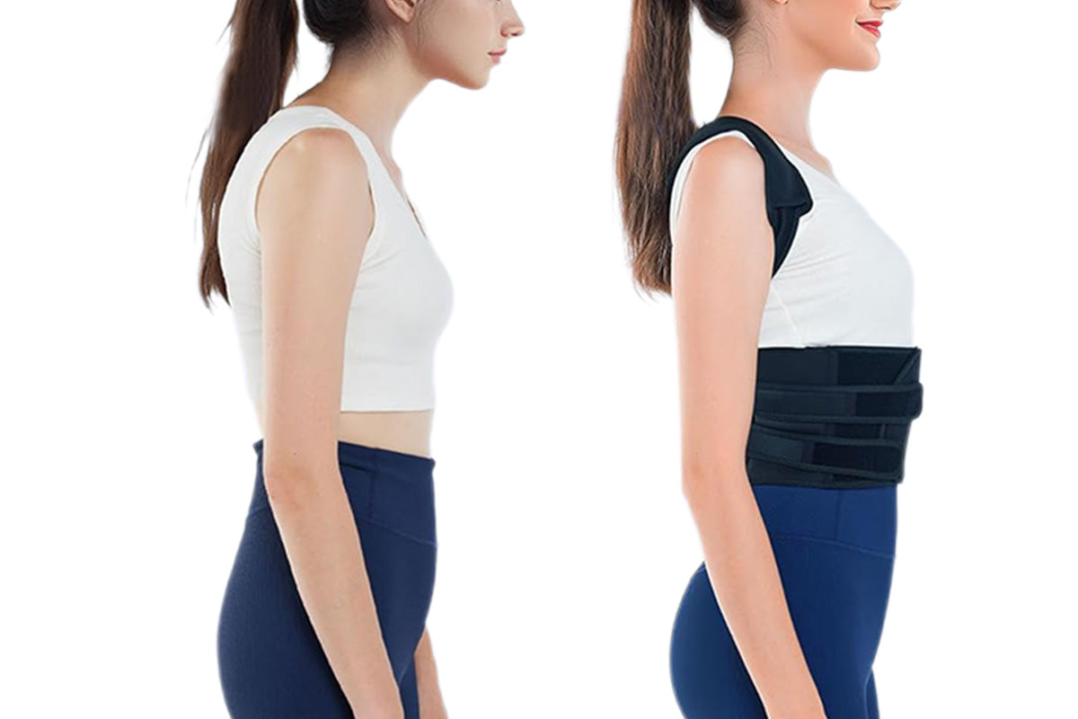 Posture Corrector Back Brace Adjustable Straightener for Improving Back Posture-Black