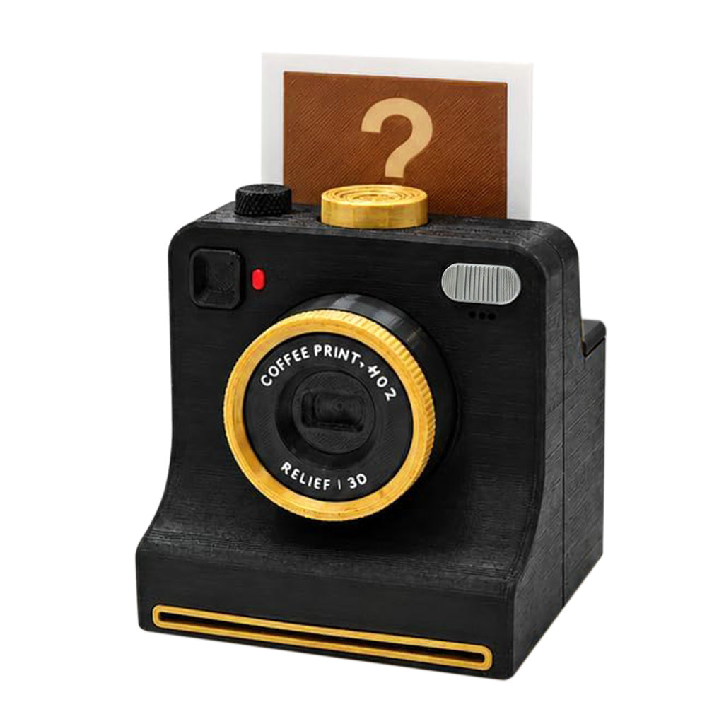 Retro Camera-Shaped Coffee Latte Art Stencil Tool for Home Cafe Barista Gift-Style 1