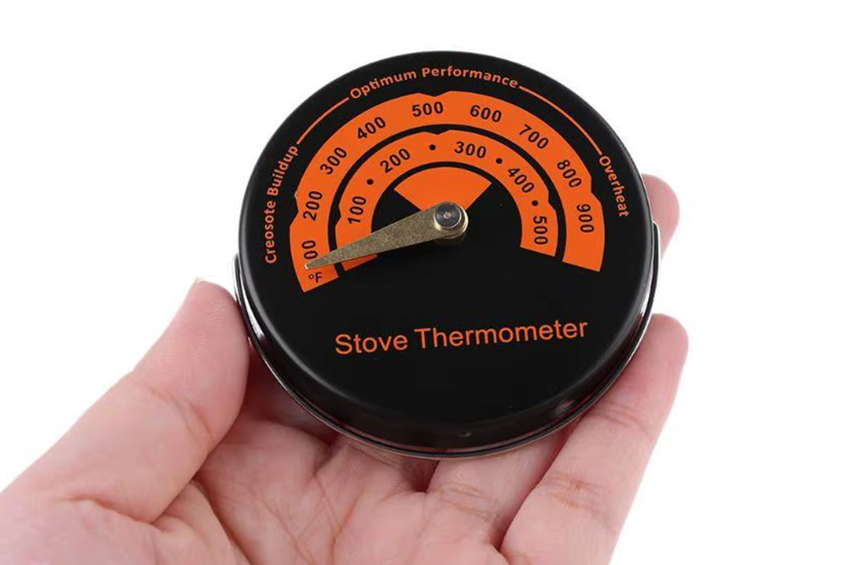 Heat Powered Fireplace Fan Eco-Friendly Stove Fan with Thermometer