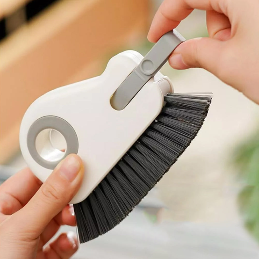 2Pcs 2-in-1 Window Track Groove Cleaning Brush with Hidden Scraper