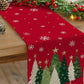 Christmas Table Runner Xmas Trees Tablecloth Cover For Kitchen Dinner Party