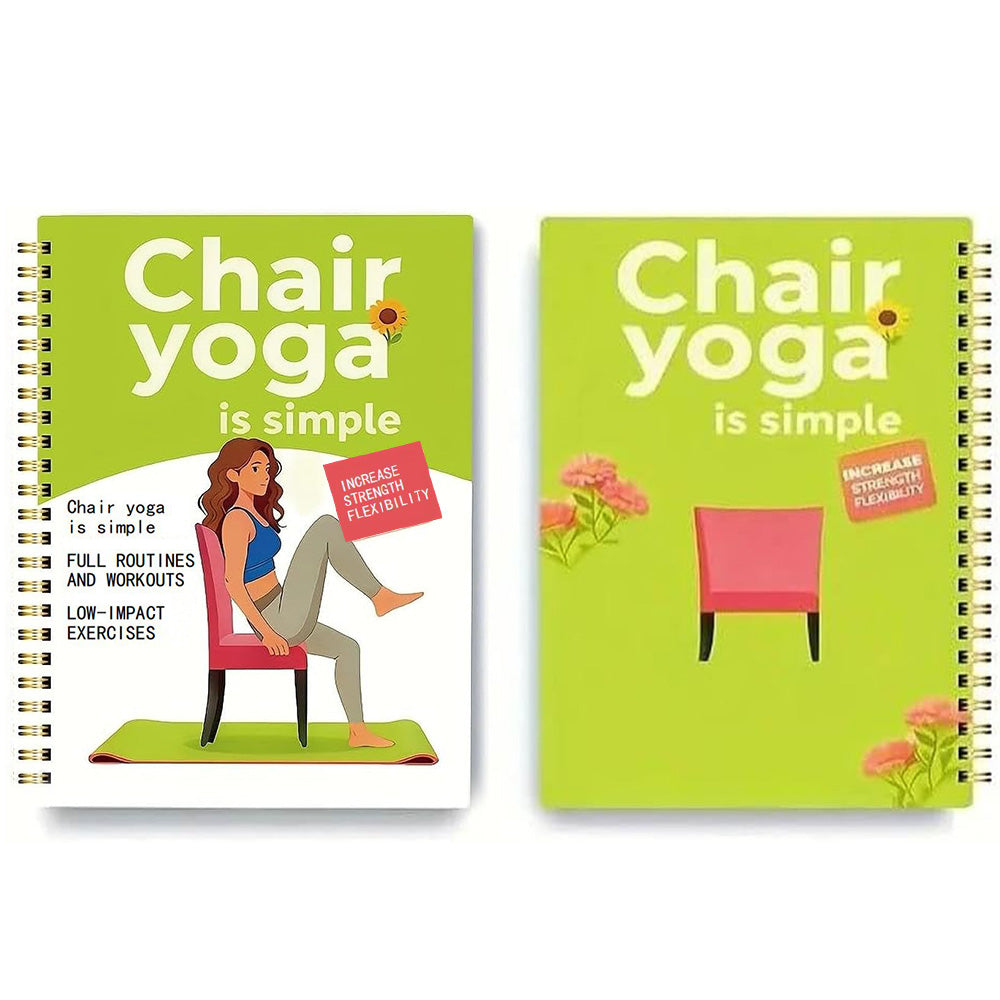 30 Day Chair Yoga Spiral Notebook Illustrated Sitting Guide