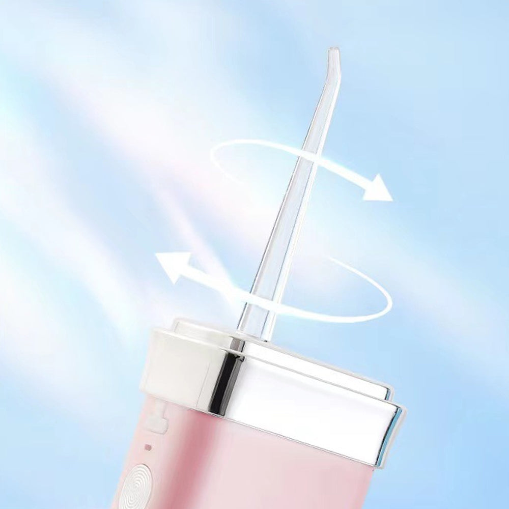 Mini Portable Oral Rechargeable Water Dental Flosser With Stretchable Water Tan