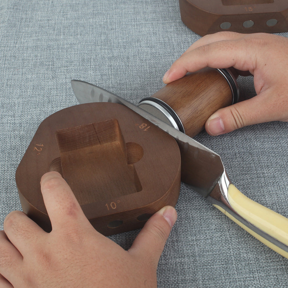 Rolling Knife Sharpener with 6 Angles Secure Base for Kitchen Knives