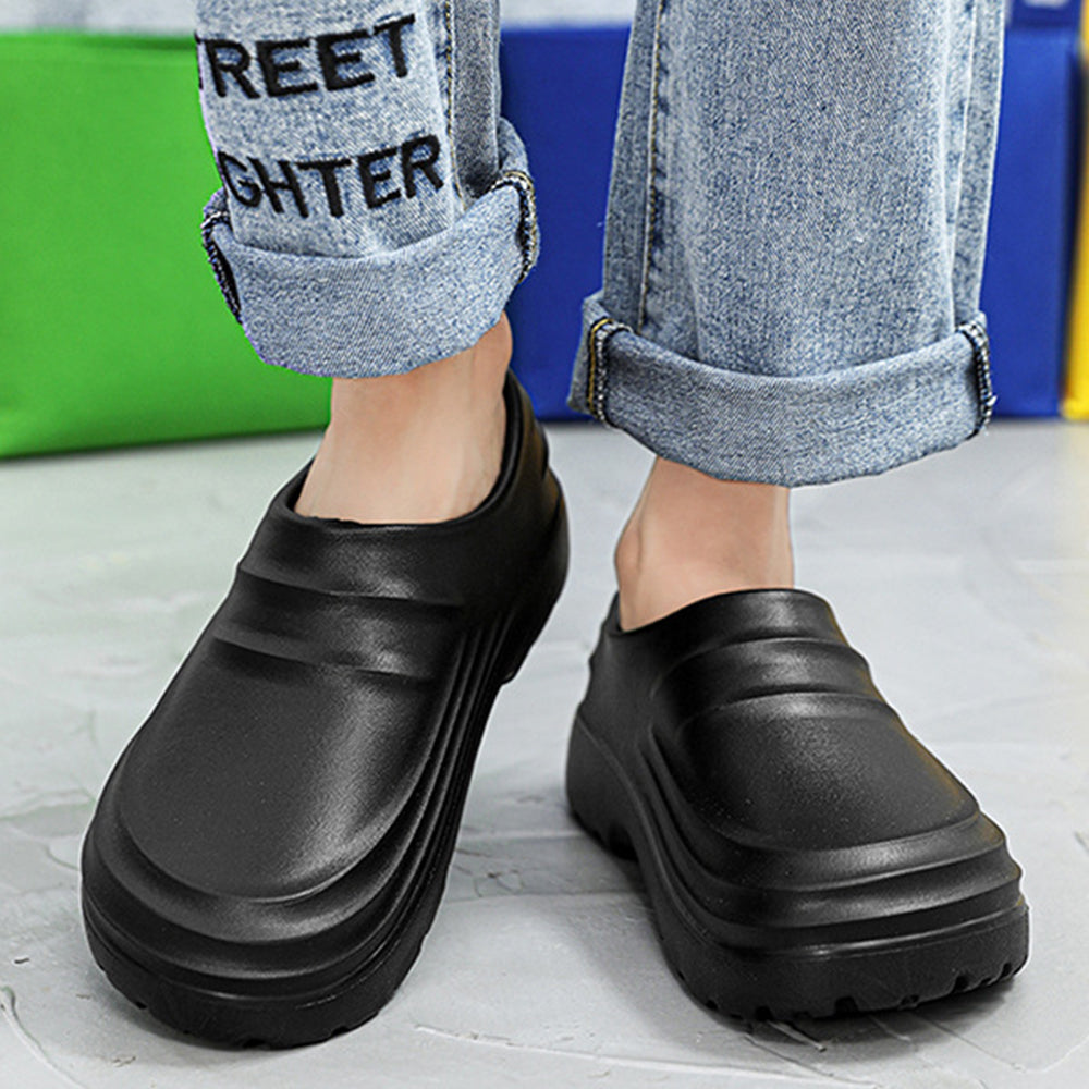 Men Non-slip Work Shoes Wear-resistant Clogs Kitchen Chef Shoes