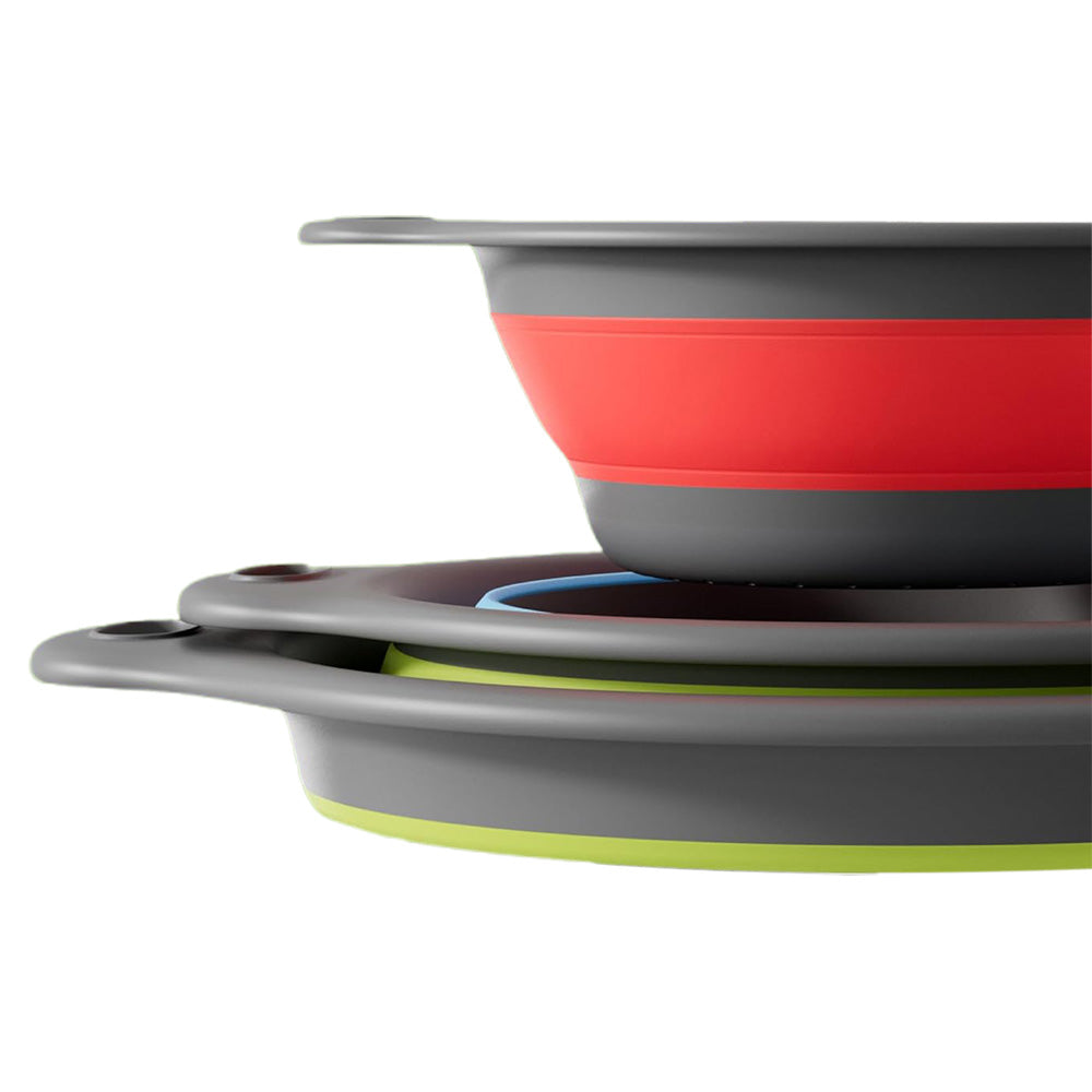 3 Piece Foldable Colander Set for Kitchen Use