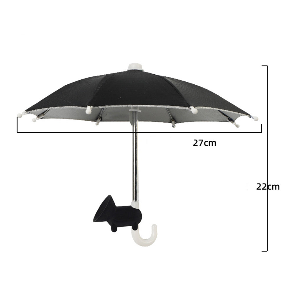 Mini Adjustable Sun Shade Phone Umbrella with Suction Cup Stand