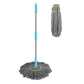 2Pcs Detachable Pole Fibre Self Wringing Mop with a Replacement Head