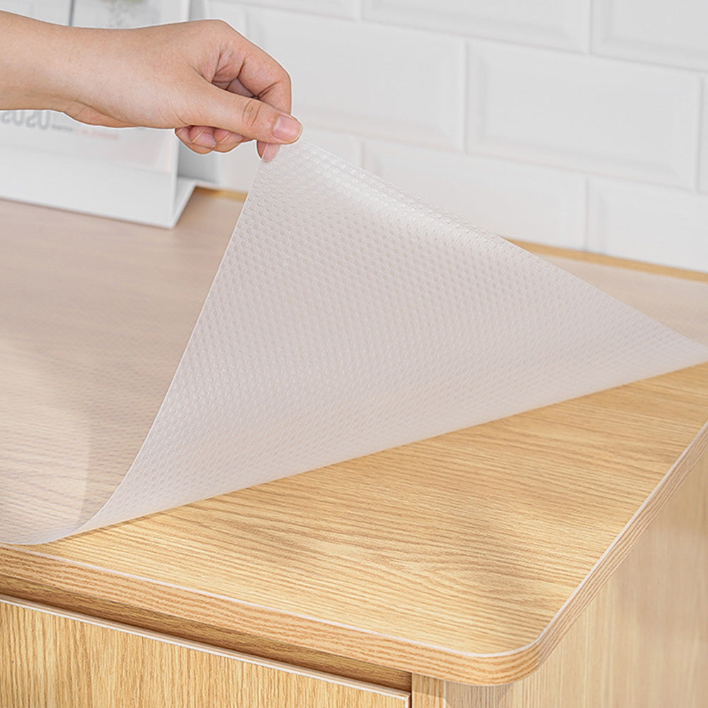 Thick EVA Drawer Liner 30x300cm with Slip Resistant Dots and Heat Resistance-Transparent