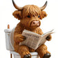 2D Highland Cow Advent Calendar 24 Days Christmas Countdown Calendar for Xmas Tree
