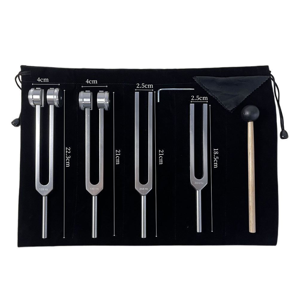 4Pcs Resonance Healing Tuning Fork Set Sensory Tool for Yoga Meditation