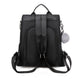 2-in-1 Backpack Shoulder Bag with Pom Pom