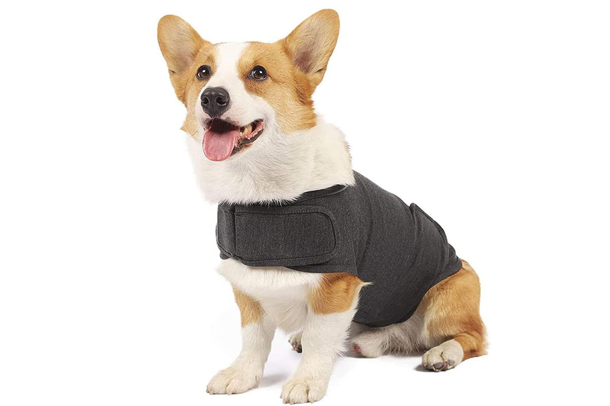 Pet Anxiety Relief Vest Dog Adjustable Calming Wrap for Thunderstorms Travel