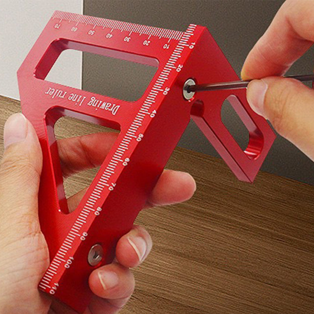 45/90 Degree Multi-Angle Measuring Drawing Line Aluminum Alloy Ruler