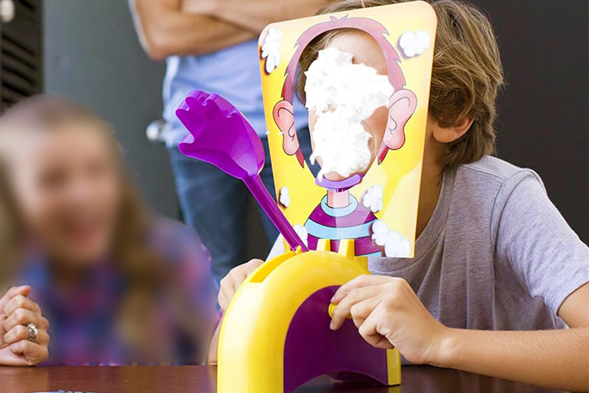 Cream Hit Face Funny Party Toys Pie Cake Toy Desktop Game