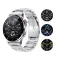 Bluetooth Smart Watch Sports Tracker with Heart Rate Monitor-1 Steel Strap and 1 Silicone Strap