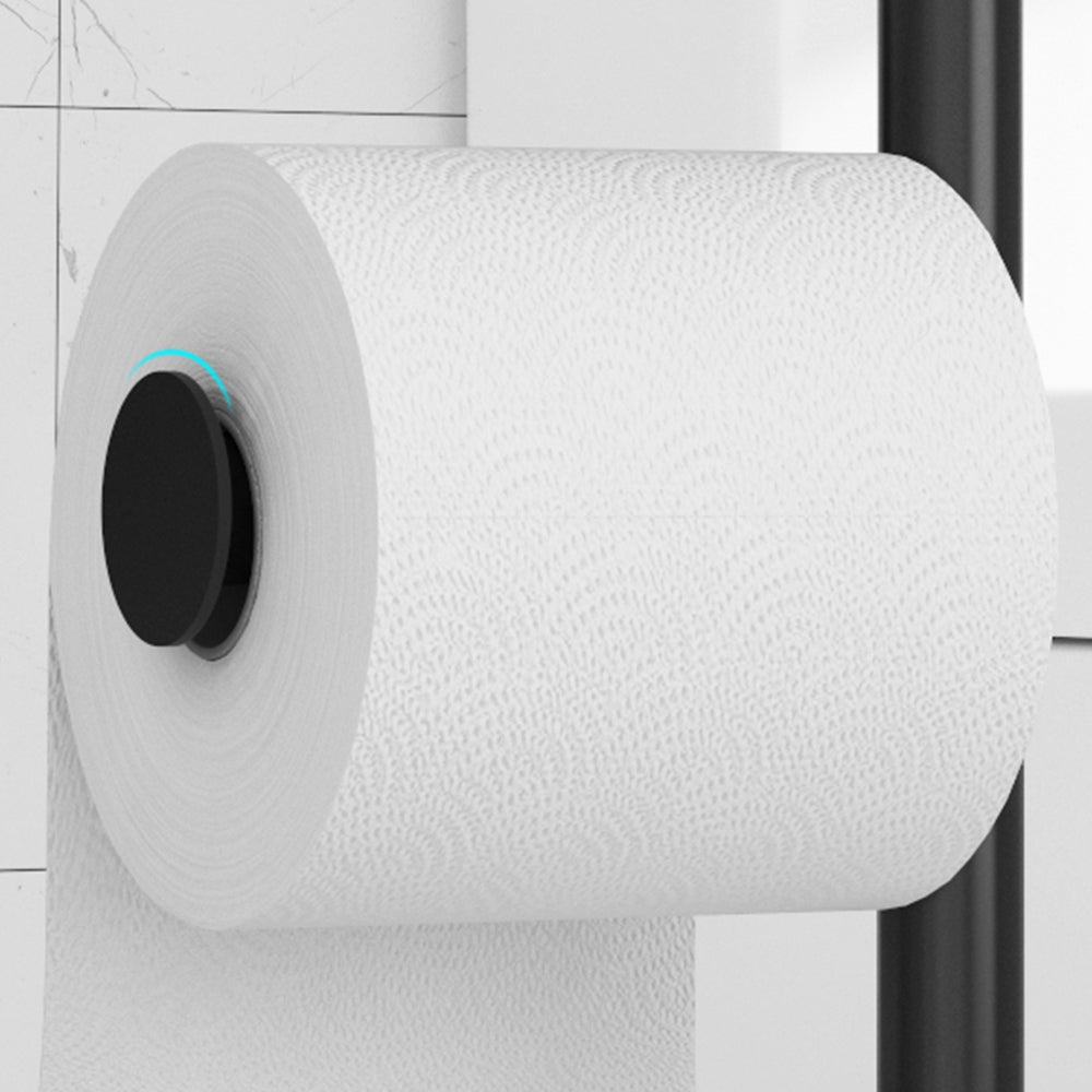 Free Standing Bathroom Toilet Paper Holder Stand with Phone Shelf