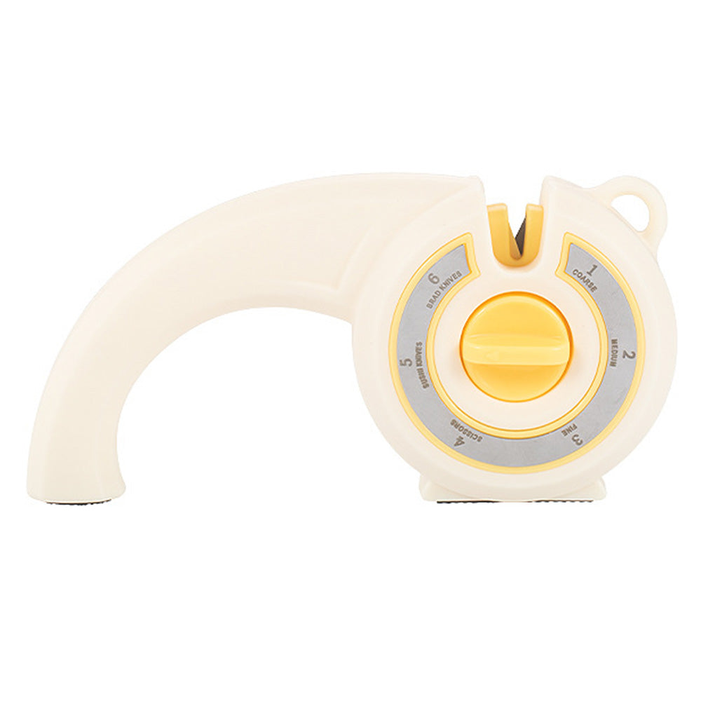 6-in-1 Kitchen Knife Sharpener Multi-Use Rotary Knob for Home Use