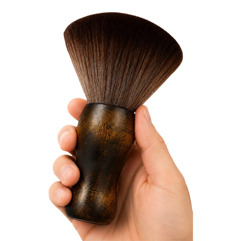Soft Hair Sweeper Brush with Storage Case Neck Duster Brush for Home Barbershop