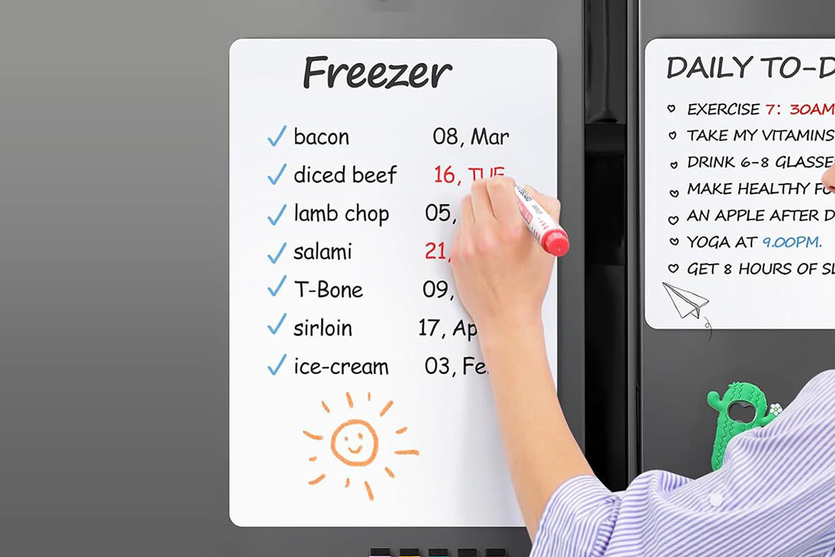 Dry Erase Board Sheet Set For Fridge Erasable Refrigerator White Board