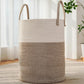 Large Woven Laundry Basket Cotton Rope Hamper for Laundry Toys & Blankets