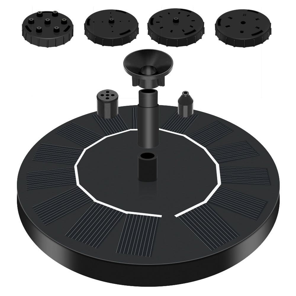 Solar Powered Bird Bath Fountains Upgrade 1.5W with 6 Nozzle Water Feature