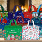 12PCS Christmas Gift Bags Large Reusable Christmas Tote Bags For New Year Party Supplies