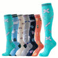 6 Pairs High Stretch Long Socks for Sports Casual Wear for Women - Style 3