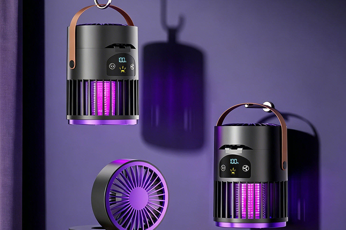 2-in-1 Fan Mosquito Killer Lamp Purple Light Trap Electric Zapper