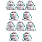10Pcs 40x30CM Christmas Drawstring Bags Extra Large Christmas Sack Holiday Wrapping Sacks