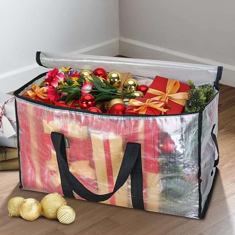 8Pcs 69x35x38CM Oversized Moving Bag with Reinforced Handles Transparent Heavy-Duty Storage Tote