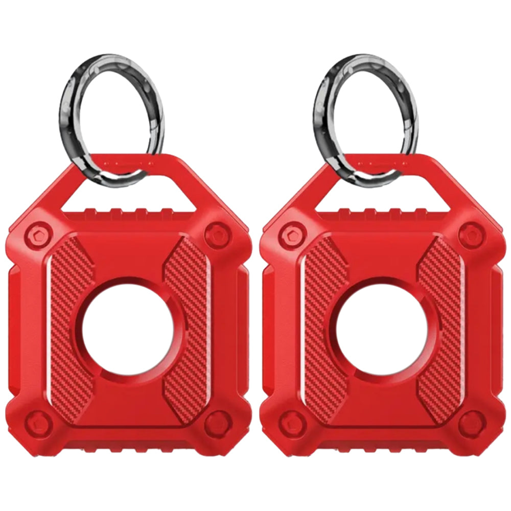 2Pcs TPU Water-Resistant AirTag Protective Cases With Keychain