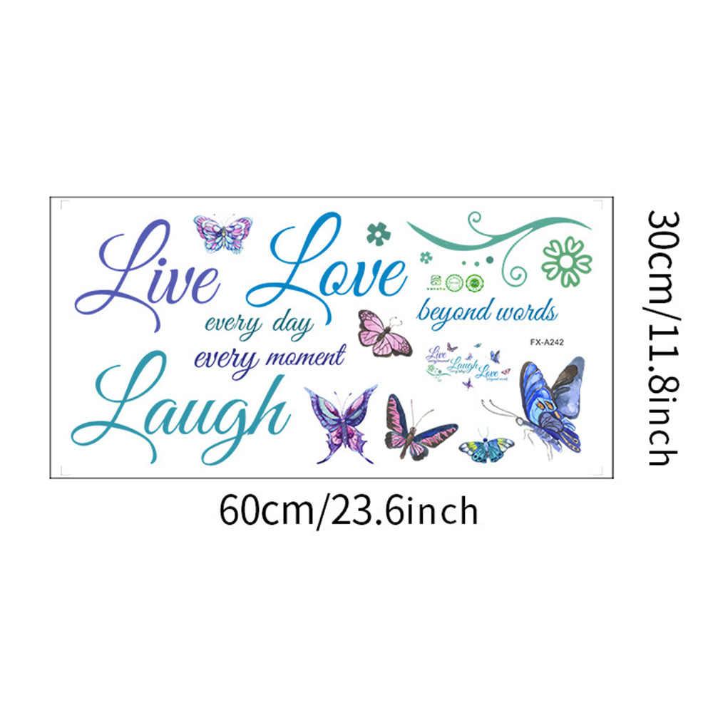 Colorful Live Love Laugh Wall Sticker Motivational Wall Decals