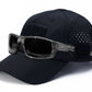 Baseball Cap Adjustable Size Golf Dad Hat with Glasses Holder