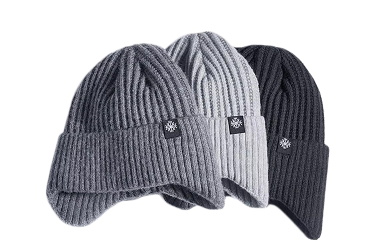 Men's Fleece Lined Knit Beanie Scarf Set Ear Warmer Winter Accessory