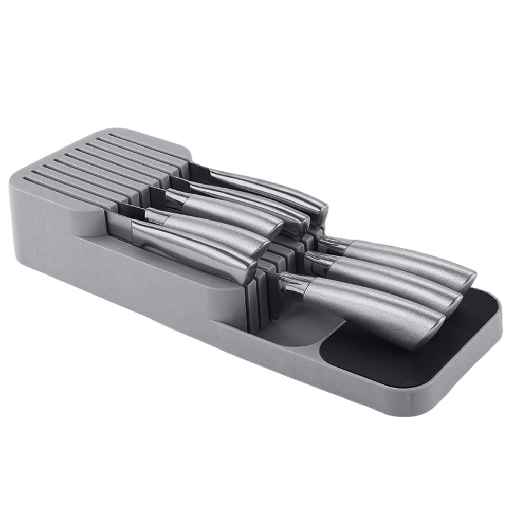 Storage Rack Knife Block Organizer Kitchen Knives Holder Countertop or Drawer Use