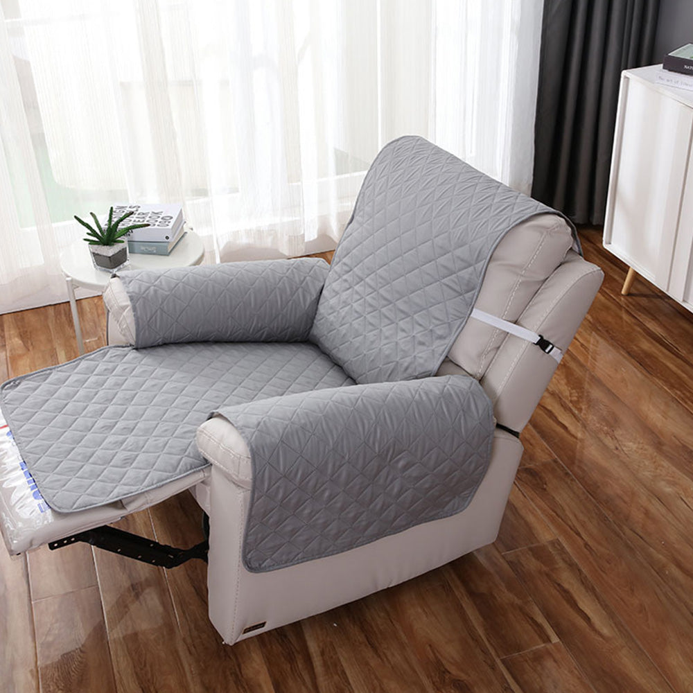 Recliner Chair Slipcover Water Resistant Couch Cover Furniture Protector with Elastic Straps