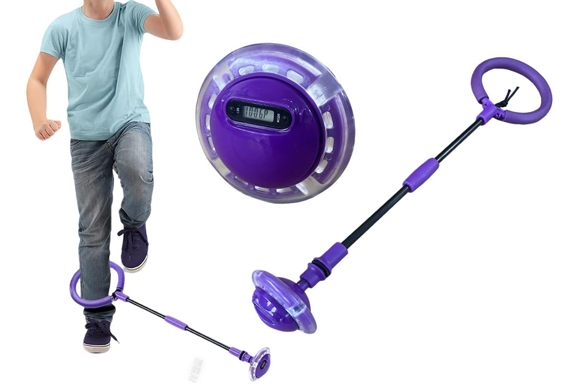 Ankle Skip Ball with Counter Flashing Light-Up Wheel for Kids Age 7 above and Aldults