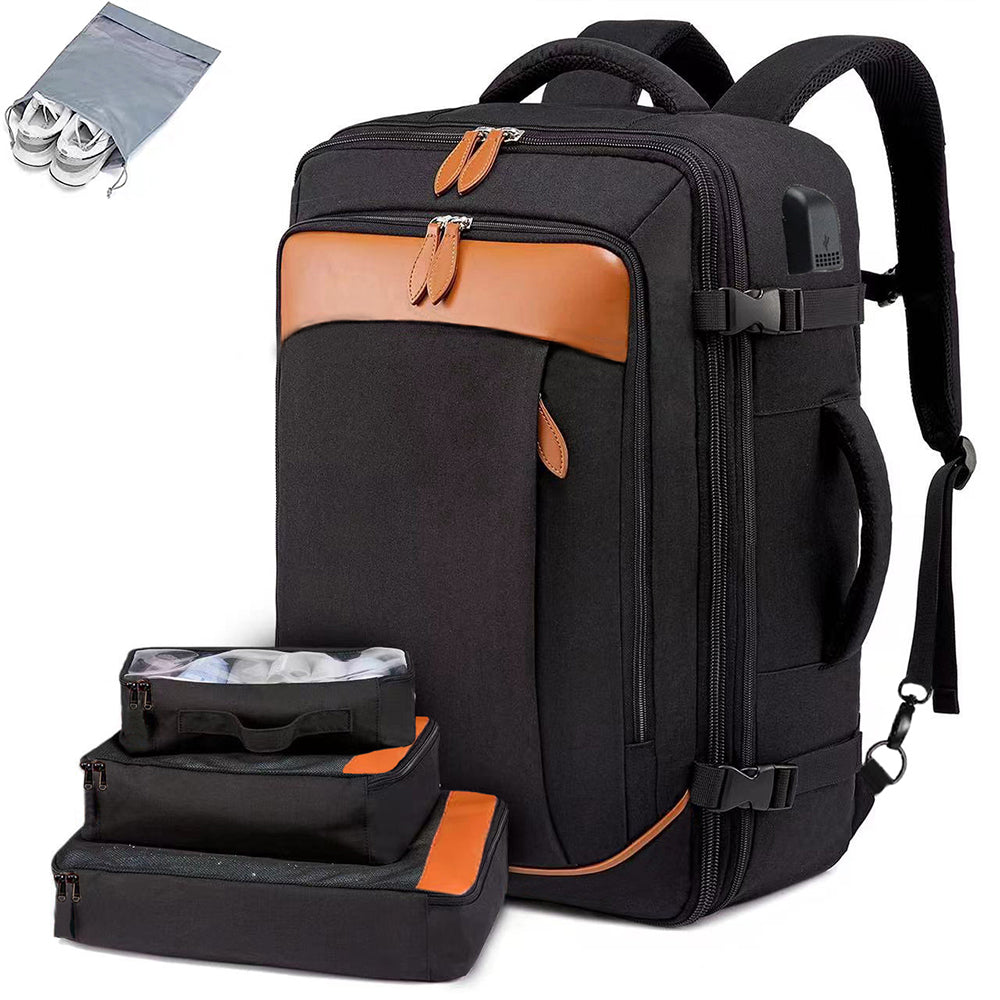 Business Travel Shoulder Backpack with Shoe Bag and Storage Bag