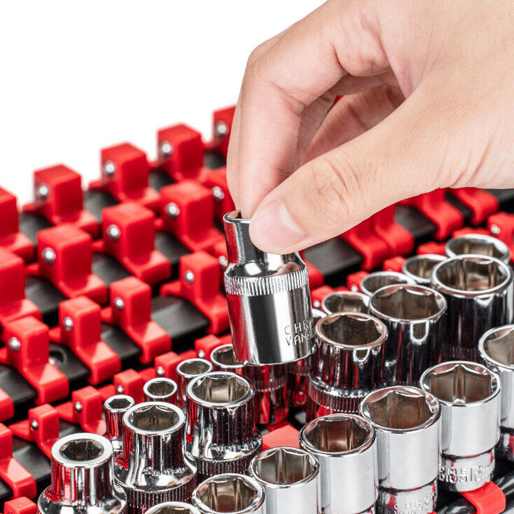 6Pcs Drive Socket Organizer Rails Mountable Sliding