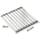 Dish Rack Drying Drainer Stainless Steel Over Sink Rack Foldable Dish Drainer for Kitchen