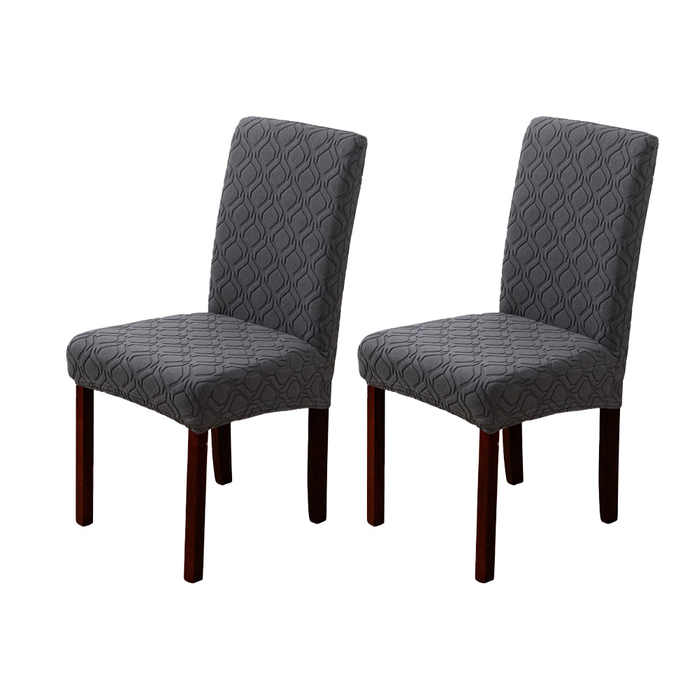 2Pcs Jacquard Chair Cover Universal Fitted Chair Cover Protector