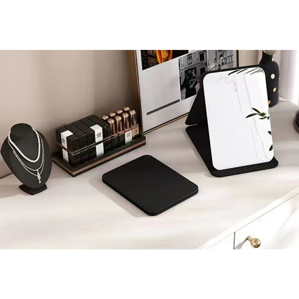 Fold LED Dimmable Makeup Mirror with 3 Colors Adjustable Light