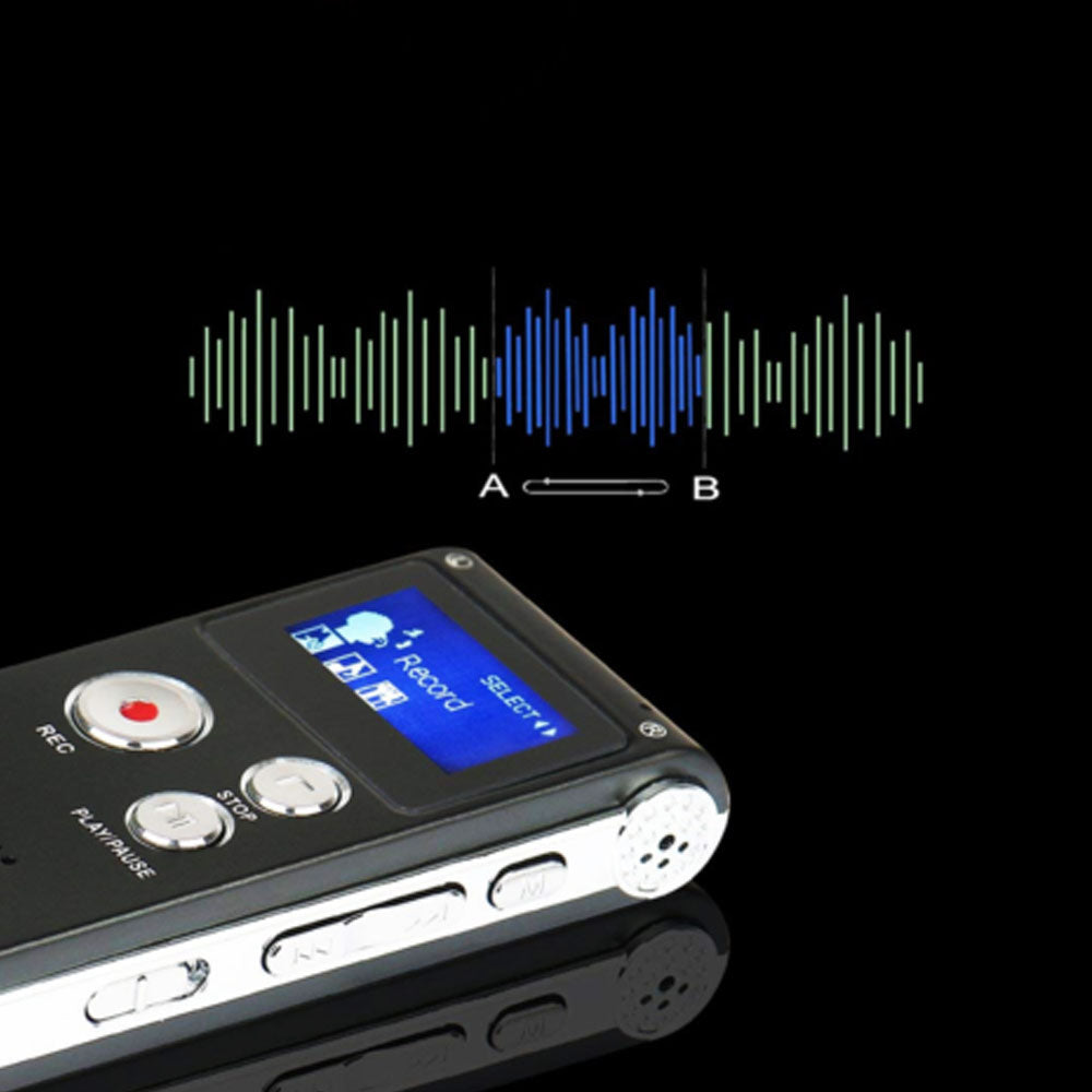 8GB Digital Voice Recorder USB Rechargeable Dictaphone with Playback for Lectures