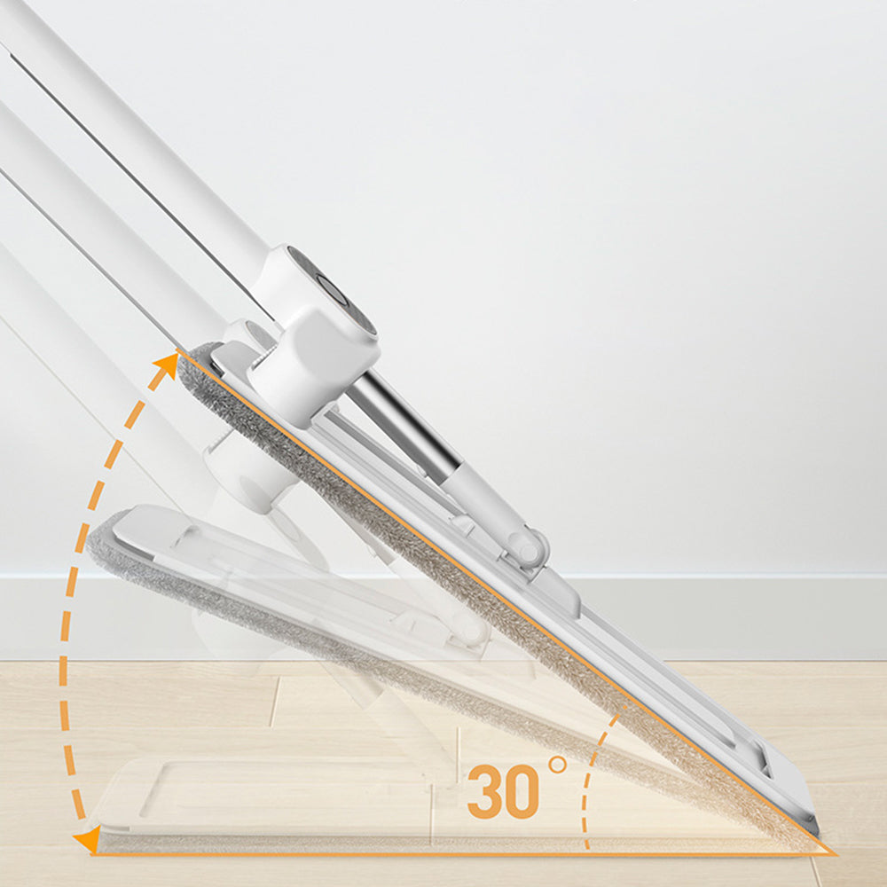 Self Wringing Microfiber Flat Floor Mop with Mite Removal Function and 5 Mop Pad