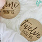 6Pcs 10CM Wooden Milestone Cards For Kids Announcement and Milestone