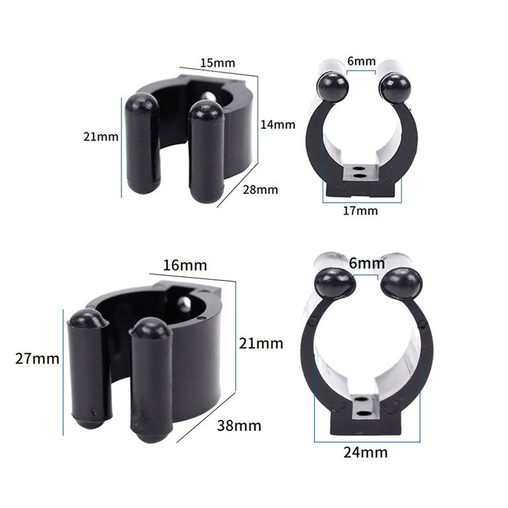 40 PCS Fishing Pole Rod Holder Clips Wall Mounted Rod Rack for Pool Cue